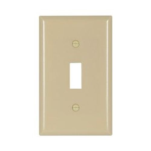 Main product image of Toggle Wallplate, Ivory, Toggle Cutout, Thermoset, Single- Gang, Standard, Ed Box, 2134V-BOX