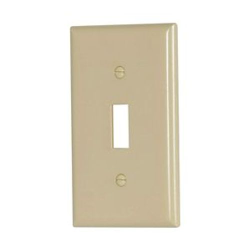 Main product image of Toggle Wallplate, Ivory, Toggle Cutout, Thermoset, Single- Gang, Standard, 2134V