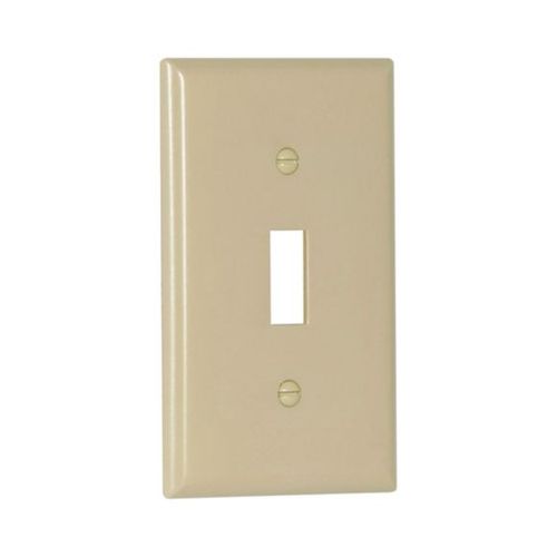 Main product image of Toggle Wallplate, Ivory, Toggle Cutout, Thermoset, Single- Gang, Standard, 2134V