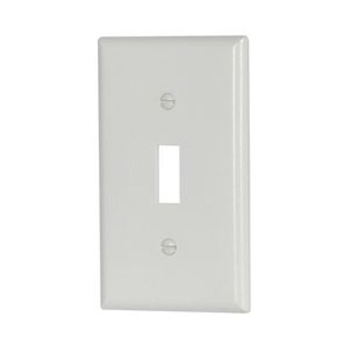 Main product image of Toggle Wallplate, White, Toggle Cutout, Thermoset, Single- Gang, Standard, 2134W