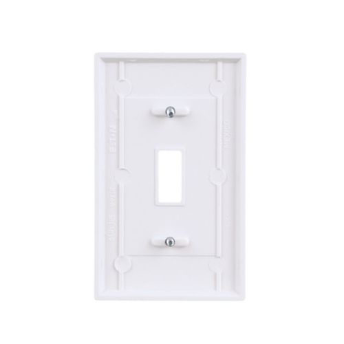 Main product image of Toggle Wallplate, White, Toggle Cutout, Thermoset, Single- Gang, Standard, 2134W