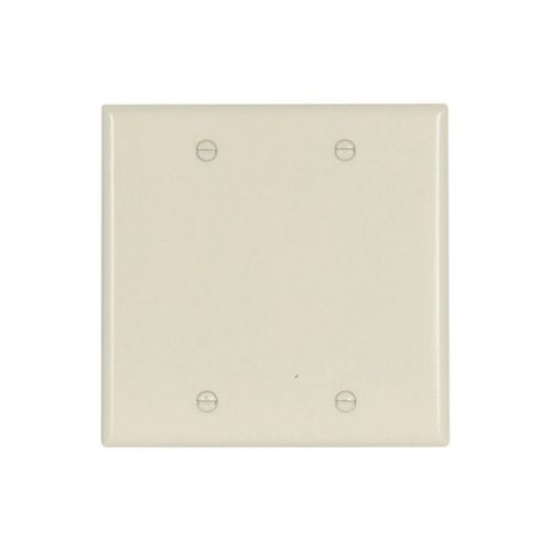Main product image of Blank Wallplate, Almond, Blank Cutout, Thermoset, Two- Gang, Standard, Ed Box, 2137A-BOX