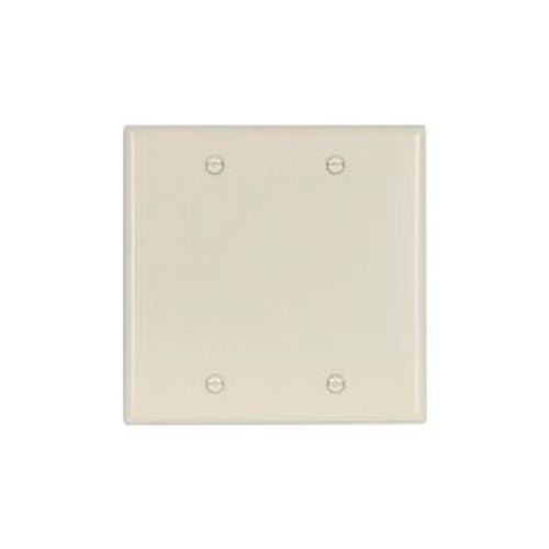 Main product image of Blank Wallplate, Lt. Almond, Blank Cutout, Thermoset, Two- Gang, Standard, Ed Box, 2137LA-BOX