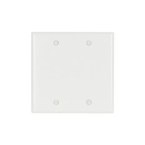 Main product image of Standard Size Blank Wallplate, White, Blank, Thermoset, 2, Standard, 2137W-BOX