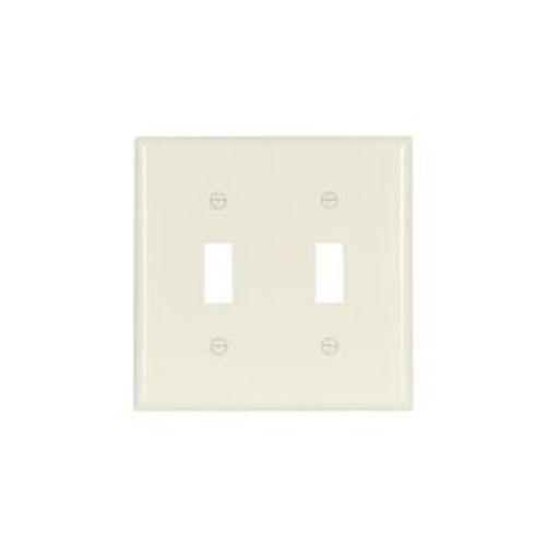 Main product image of Standard Size Toggle Switch Wallplate, Almond, Toggle, Thermoset, 2, Standard, 2139A-BOX
