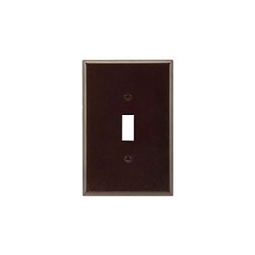 Main product image of Toggle Wallplate, Brown, Toggle Cutout, Thermoset, Single- Gang, Oversize, Ed Box, 2144B-BOX