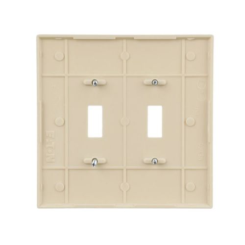 Main product image of Toggle Wallplate, Ivory, Toggle Cutout, Thermoset, Two- Gang, Oversize, Ed Box, 2149V-BOX
