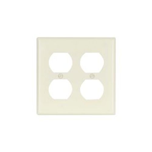 Main product image of Standard Size Duplex Receptacle Wallplate, Almond, Power Outlet, Thermoset, 2, Standard, 2150A-BOX