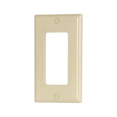 Main product image of Decorator / Gfci Wallplate, Ivory, Decorator Cutout, Thermoset, Single- Gang, Standard, Ed Box, 2151V-BOX