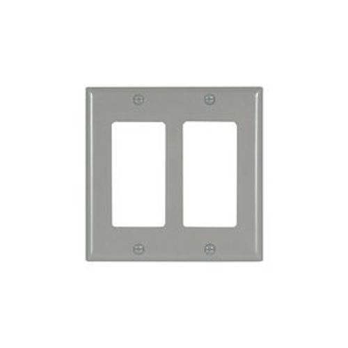 Main product image of Decorator / Gfci Wallplate, Gray, Decorator Cutout, Thermoset, Two- Gang, Standard, Ed Box, 2152GY-BOX