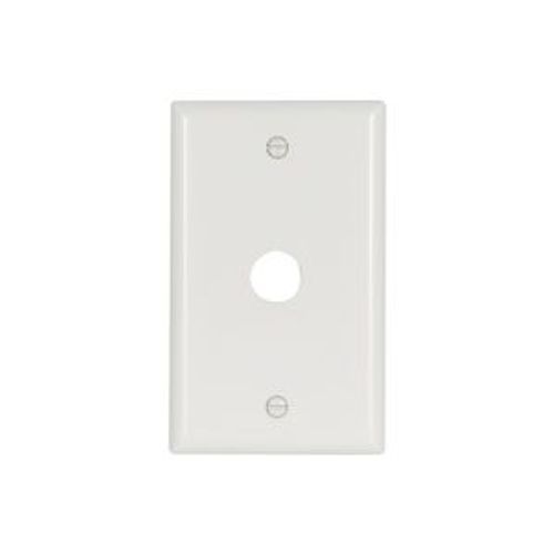 Main product image of Telephone And Coaxial Wallplate, White, 0.625" Hole Cutout, Thermoset, Single-Gang, 2159W-BOX