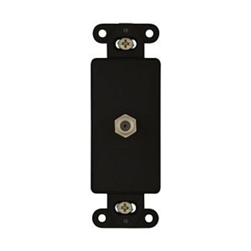Main product image of Decorator Insert w/ Connector, Type F Coaxial Adapter, Video Applications, 2162BK