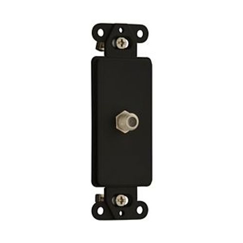 Main product image of Decorator Insert w/ Connector, Type F Coaxial Adapter, Video Applications, 2162BK