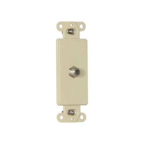Main product image of Decorator Insert w/ Connector, Type F Coaxial Adapter, Residential Video Applications, Ivory, 2162V