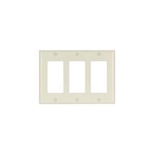 Main product image of Decorator / Gfci Wallplate, Almond, Decorator Cutout, Thermoset, 3- Gang, Standard, Ed Box, 2163A-BOX