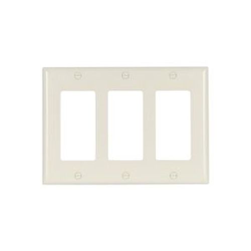Main product image of Decorator / Gfci Wallplate, Lt. Almond, Decorator Cutout, Thermoset, 3- Gang, Standard, Ed Box, 2163LA-BOX