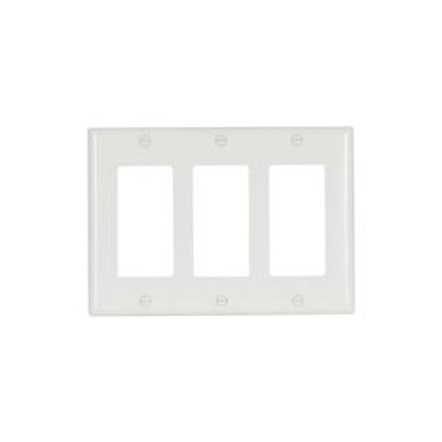 Main product image of Decorator / Gfci Wallplate, White, Decorator Cutout, Thermoset, 3- Gang, Standard, Ed Box, 2163W-BOX