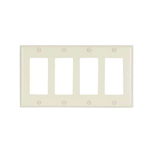Main product image of Decorator / Gfci Wallplate, Almond, Decorator Cutout, Thermoset, 4- Gang, Standard, Ed Box, 2164A-BOX