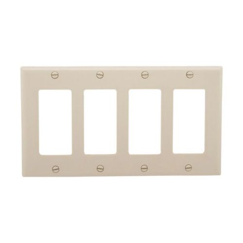 Main product image of Decorator / Gfci Wallplate, Lt. Almond, Decorator Cutout, Thermoset, 4- Gang, Standard, Ed Box, 2164LA-BOX