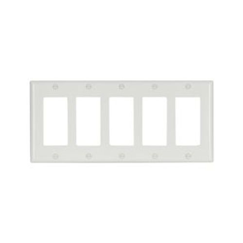 Main product image of Decorator / Gfci Wallplate, White, Decorator Cutout, Thermoset, Five- Gang, Standard, Ed Box, 2165W-BOX