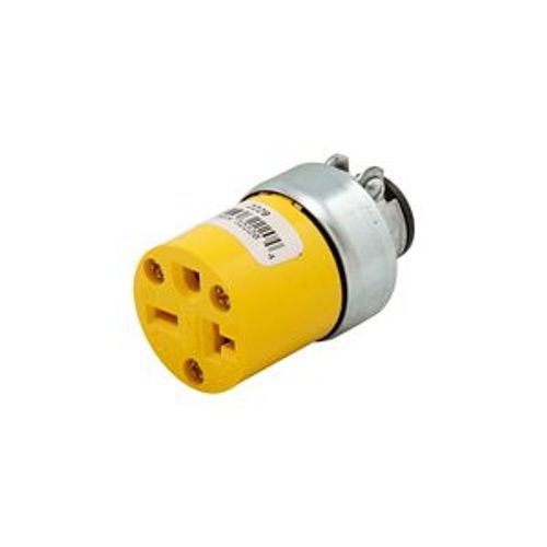 Main product image of Straight Blade Connector, #18-10 Awg 20A, 250V, Armored Vinyl, Pvc, 6-20R, 2-Pole 3-Wire, Vinyl, 2229-BOX