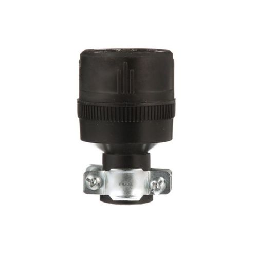 Main product image of Straight Blade Connector, #18-10 Awg 15A, 125V, Black, 1-15R, 2-Pole, 2-Wire, Screw Rubber, 224-BOX