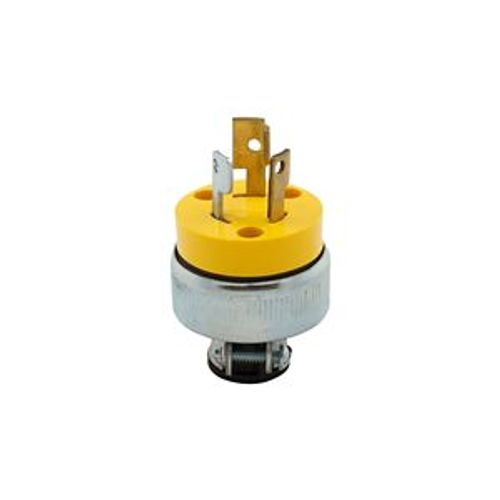 Main product image of Arrow Hart Standard Locking Plug, Stand-Alone Box Packaging, 15A, Commercial, 125V, Yellow, 2473-BOX