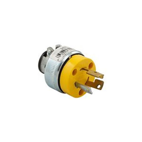 Main product image of Arrow Hart Standard Locking Plug, Stand-Alone Box Packaging, 15A, Commercial, 125V, Yellow, 2473-BOX