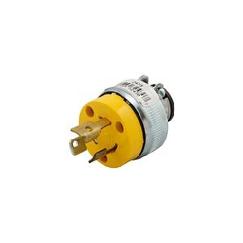 Main product image of Arrow Hart Standard Locking Plug, Stand-Alone Box Packaging, 15A, Commercial, 125V, Yellow, 2473-BOX
