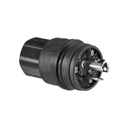 Main product image of Arrow Hart Watertight Locking Plug, #18-10 Awg 15A, 277V, Black, L7-15, 2-Pole 3-Wire, 24W34BK