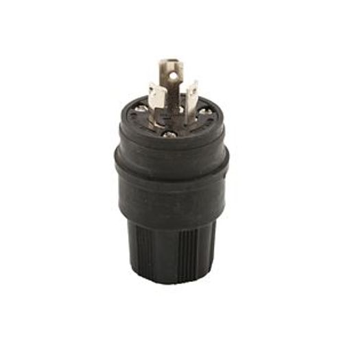 Main product image of Arrow Hart Watertight Locking Plug, #18-10 Awg 15A 125V, Black, L5-15, 2-Pole 3-Wire, 24W47BK