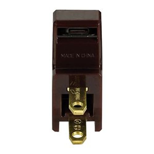 Main product image of Straight Blade Plug, #18-10 Awg 15A 125V, Brown, 1-15P, 2-Pole, 2-Wire, 18-2 Through 16-2, Bulk, 2600B-BU