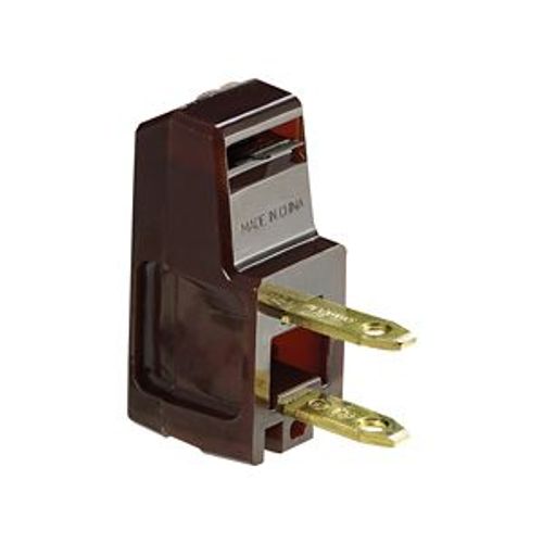 Main product image of Straight Blade Plug, #18-10 Awg 15A 125V, Brown, 1-15P, 2-Pole, 2-Wire, 18-2 Through 16-2, Bulk, 2600B-BU