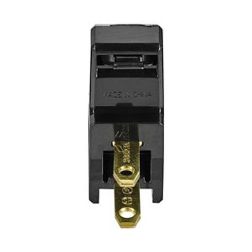 Main product image of Straight Blade Plug, #18-10 Awg 15A 125V, Black, 1-15P, 2-Pole, 2-Wire, 18-2 Through 16-2, Bulk, 2600BK-BU