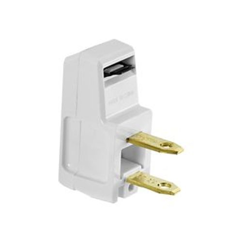 Main product image of Straight Blade Plug, #18-10 Awg 15A 125V, 1-15P, 2-Pole, 2-Wire, 18-2 Through 16-2, Bulk, 2600W-BU
