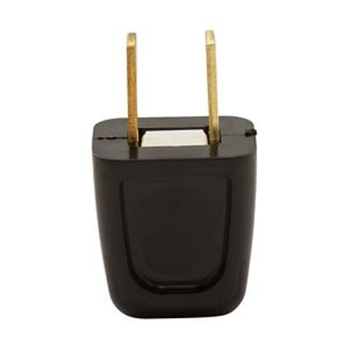 Main product image of Straight Blade Plug, #18-10 Awg 10A 125V, Black, 1-15P, 2-Pole, 2-Wire, 18-2 Spt-1 Cord, Bulk, 2601-6BK-BU