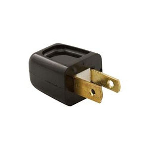 Main product image of Straight Blade Plug, #18-10 Awg 10A 125V, Black, 1-15P, 2-Pole, 2-Wire, 18-2 Spt-1 Cord, Bulk, 2601-6BK-BU