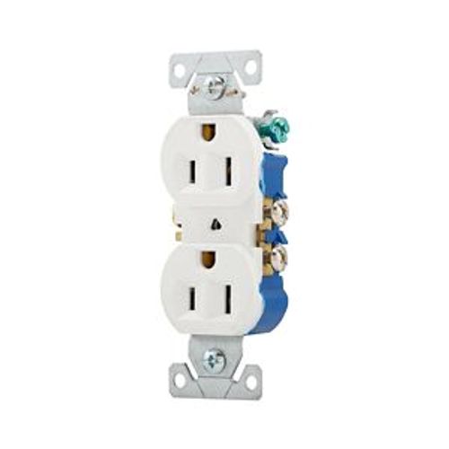 Main product image of Residential Duplex Receptacle, #14-10 Awg 15A 125V, SideAnd Push, Auto Grounding, 270-9W