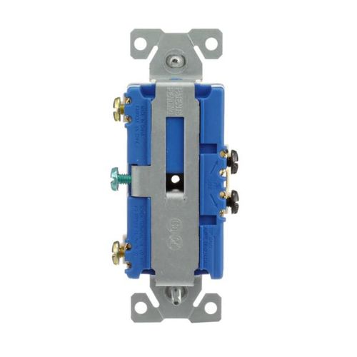 Main product image of Commercial Combo Switch, Stand, #14-#12 Awg 15A, 120/277V, Lt Almd, (2) 1-Pole, Duplex, 271LA