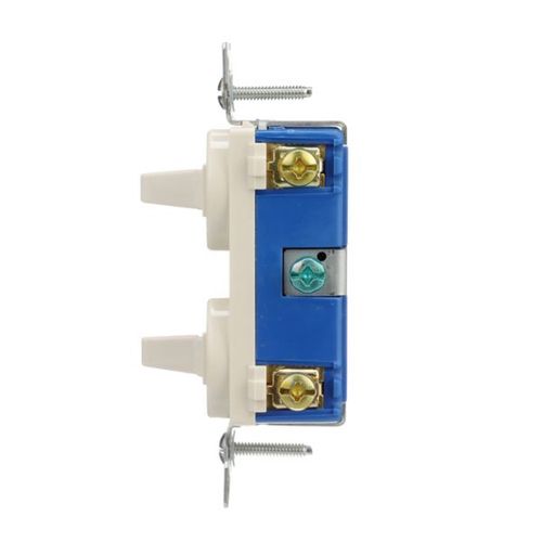 Main product image of Commercial Combo Switch, Stand, #14-#12 Awg 15A, 120/277V, Lt Almd, (2) 1-Pole, Duplex, 271LA
