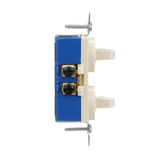 Main product image of Commercial Combo Switch, Stand, #14-#12 Awg 15A, 120/277V, Lt Almd, (2) 1-Pole, Duplex, 271LA
