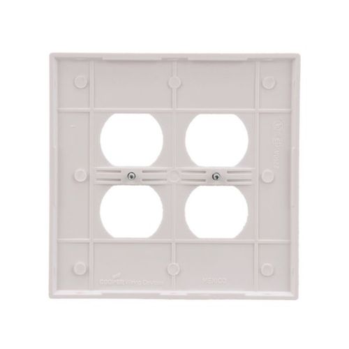 Main product image of Duplex Receptacle Wallplate, White, Duplex Receptacle Cutout, Thermoset, 2- Gang, Oversize, 2750W-BOX
