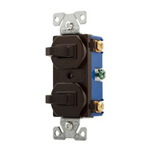 Main product image of Commercial Combo Switch, Stand, #14-#12 Awg 15A, 120/277V, Brown, (1) 1-Pole, (1) 3-Way, Duplex, 275B-BOX
