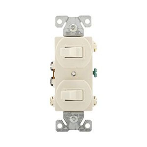 Main product image of Commercial Combo Switch, Stand, #14-#12 Awg 15A, 120/277V, Light Almond, Duplex, 275LA-BOX
