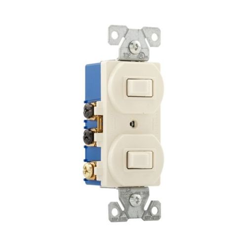 Main product image of Commercial Combo Switch, Stand, #14-#12 Awg 15A, 120/277V, Light Almond, Duplex, 275LA-BOX