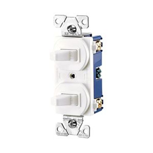 Main product image of Commercial Combo Switch, Stand, #14-#12 Awg 15A, 120/277V, Wht, (1) 1-Pole, (1) 3-Way, Duplex, 275W-BOX