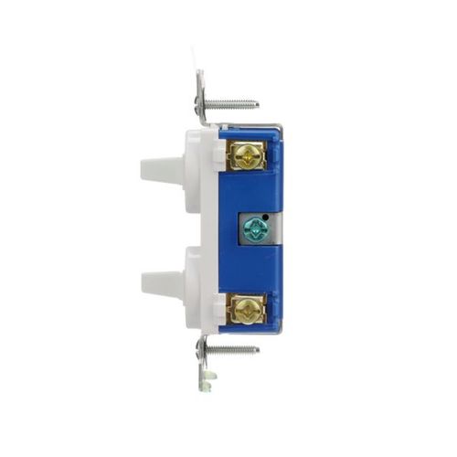Main product image of Commercial Combo Switch, Stand, #14-#12 Awg 15A, 120/277V, Wht, (1) 1-Pole, (1) 3-Way, Duplex, 275W-BOX