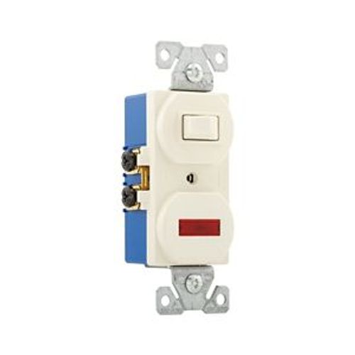 Main product image of Commercial Combo Switch, Neon Pilot Light #14-#12 Awg 15A 120V Switch 125V Pil Lgt, Light Almond, 277LA-SP