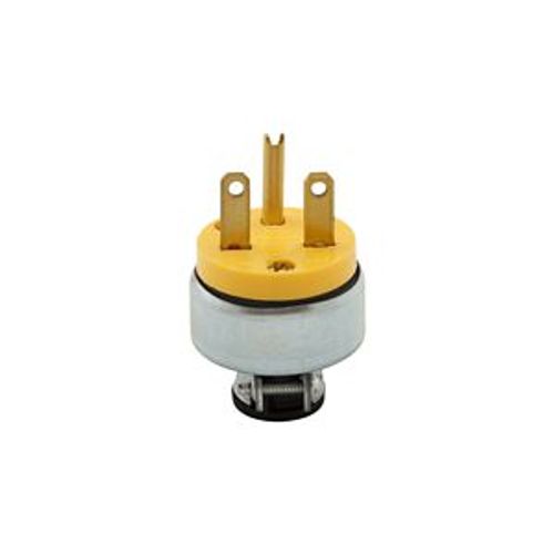 Main product image of Straight Blade Plug, #14-10 Awg 15A, 250V, Armored Vinyl, 6-15P, 2-Pole 3-Wire, 0.25-0.63", 2866-BOX