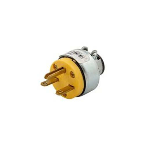 Main product image of Straight Blade Plug, #14-10 Awg 15A, 250V, Armored Vinyl, 6-15P, 2-Pole 3-Wire, 0.25-0.63", 2866-BOX